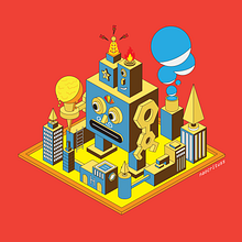 My project in Isometric Vector Illustrations from Scratch course. Graphic Design, Vector Illustration, and Digital Illustration project by Thitirerk Phromvanich - 09.16.2021