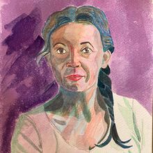 Mon projet du cours : Portrait artistique à l’aquarelle. Fine Arts, Painting, Watercolor Painting, and Portrait Drawing project by Sylvie Abel - 09.15.2021