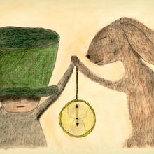 Mª B. C. - Lealtad - Sombrerero y Liebre de Marzo. Un proyecto de Ilustración tradicional, Dibujo a lápiz, Dibujo, Dibujo artístico e Ilustración infantil de Maria Beltran Catalan - 16.09.2021