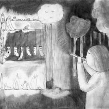 Mª B. C. - El músico y los calcetines. Un proyecto de Ilustración tradicional, Dibujo a lápiz, Dibujo, Ilustración infantil y Dibujo artístico de Maria Beltran Catalan - 16.09.2021