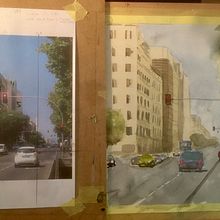 Mi Proyecto del curso: Paisajes urbanos en acuarela. Projekt z dziedziny  Sztuki piękne, Malowanie akwarelą,  R i sunek architektoniczn użytkownika Antonio Gorostegui - 16.09.2021