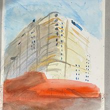 Meu projeto do curso: Desenho arquitetônico com aquarela e tinta. Sketching, Drawing, Watercolor Painting, Architectural Illustration, Sketchbook & Ink Illustration project by Caro Rolo - 09.16.2021