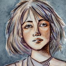 Mi Proyecto del curso: Retrato artístico en acuarela. Een project van  Beeldende kunst, Schilderij, Aquarelschilderen y  Portrettekening van Virginia Daga - 17.09.2021