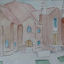 My project in Architectural Sketching with Watercolor and Ink course. Sketching, Drawing, Watercolor Painting, Architectural Illustration, Sketchbook & Ink Illustration project by cindykuden - 09.13.2021