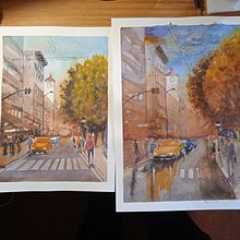 Mi Proyecto del curso: Paisajes urbanos en acuarela. Projekt z dziedziny  Sztuki piękne, Malowanie akwarelą,  R i sunek architektoniczn użytkownika jariaslombo - 17.09.2021