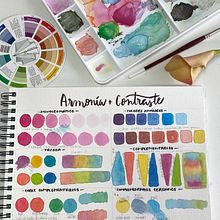 Armonía y Contraste en acuarela Ein Projekt aus dem Bereich Aquarellmalerei, Malerei, Farbausbesserung, Farbenlehre, Bildende Künste, Ölmalerei, Digitale Malerei und Gouachemalerei von Ana Laura Moreno Díaz - 17.09.2021
