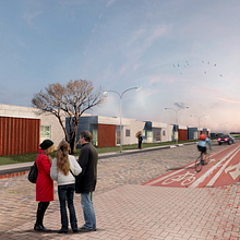 Meu projeto do curso: Técnicas de matte painting para visualização arquitetônica // Projeto Habitação Social. Un progetto di Ritocco fotografico, Fotografia digitale, Architettura digitale, ArchVIZ, Fotomontaggio e Matte painting di Juana Basso Gruber - 17.09.2021