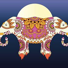 elefante guerrero psíquico ancestral. Traditional illustration project by Jesús Alberto Mora Arias - 09.18.2021
