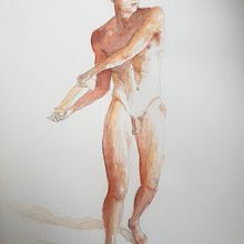 My project in The Human Figure in Watercolor course. Un proyecto de Ilustración tradicional, Bellas Artes, Pintura, Pintura a la acuarela, Dibujo realista y Dibujo anatómico de hmmlee - 18.09.2021