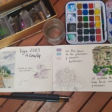 Mi Proyecto del curso: Cuaderno de viaje en acuarela. Projekt z dziedziny Trad, c, jna ilustracja, Malowanie akwarelą,  R, sunek architektoniczn i Sketchbook użytkownika Vanesa Pérez Martínez - 18.09.2021