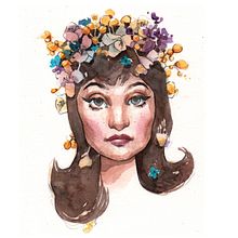 Retrato vintage Ein Projekt aus dem Bereich Traditionelle Illustration und Aquarellmalerei von Caroline Passos - 18.09.2021