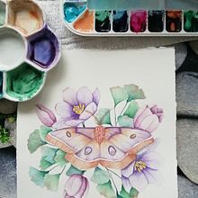 Mi Proyecto del curso: Dibujo y composición naturalista en acuarela. Projekt z dziedziny Trad, c, jna ilustracja,  R, sunek, Malowanie akwarelą, Ilustracja naturalist i czna użytkownika Mayka Mellado Díaz - 19.09.2021