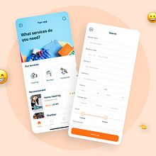Home maintenance services app. UX / UI project by Yaser Nazzal - 09.19.2021