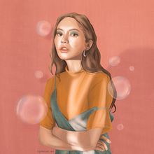 Meu projeto do curso: Técnicas digitais de retrato ilustrado. Un projet de Illustration traditionnelle, Illustration numérique , et Peinture numérique de Gabriela Linhares de Alcântara - 19.09.2021
