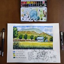 Mi Proyecto del curso: Cuaderno de viaje en acuarela. Traditional illustration, Watercolor Painting, Architectural Illustration, and Sketchbook project by Bea - 09.20.2021