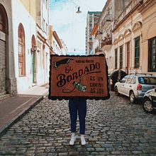 El bordado es un camino de ida . Een project van  H, lettering, Borduurwerk y Punch needle van Bugambilo - 20.09.2021