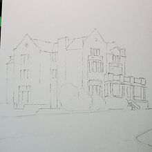 My project in Architectural Sketching with Watercolor and Ink course. Sketching, Drawing, Watercolor Painting, Architectural Illustration, Sketchbook & Ink Illustration project by Huong Nguyen - 09.17.2021