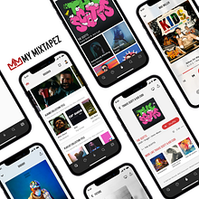 My Mixtapez app. UX / UI projeto de Guilherme Dourado - 07.03.2018