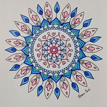 Meu projeto do curso: A arte de desenhar mandalas: crie padrões geométricos. Drawing & Ink Illustration project by Francine Tesi - 09.21.2021