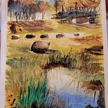 My project in Natural Landscapes in Watercolor course. Fine Arts, Painting, and Watercolor Painting project by Magda Cieslak - 09.20.2021