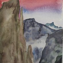 Meu projeto do curso: Paisagens naturais em aquarela. Fine Arts, Painting, and Watercolor Painting project by Fernanda Coiado - 11.18.2021