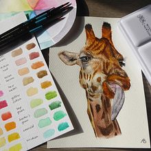 My project in Expressive Animal Portraits in Watercolor course. Traditional illustration, Watercolor Painting, Realistic Drawing, and Naturalistic Illustration project by an_baeyens - 09.23.2021