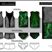 Men underwear capsule collection. Un progetto di Design, Illustrazione tradizionale, Design di accessori, Br, ing, Br, identit, Consulenza creativa, Pattern design, Tintura tessile e Disegno digitale di Mhoni Kha - 23.09.2021