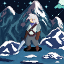 Mi Proyecto: Bajo las estrellas nevadas. (Introducción al diseño de personajes pixel art). Character Design, Video Games, Pixel Art, and Game Design project by Manuel Q. Gutiérrez Martínez - 09.23.2021