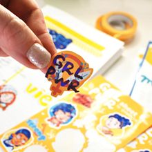 GIRL POWER sticker sheet. Un proyecto de Ilustración tradicional y Papercraft de Ruth Martínez - 23.09.2021