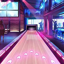  MidnightBowling, background & UI. Un progetto di Illustrazione tradizionale, Sviluppo di videogiochi e UX / UI di Ruth Martínez - 24.09.2021