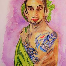 My project in Watercolor Portraits: Capture a Model's Personality course. Fine Arts, Painting, Watercolor Painting, and Portrait Drawing project by Gary Haddan - 09.24.2021