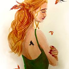 My project in Illustrated Portrait in Watercolor course. Un proyecto de Ilustración tradicional, Bellas Artes, Pintura, Dibujo, Pintura a la acuarela, Dibujo de Retrato y Dibujo artístico de Mary Ann Tomas - 25.09.2021