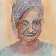 My project in Artistic Portrait with Watercolors course. Un projet de Beaux Arts, Peinture, Dessin de portrait , et Aquarelle de Safinaz Osman - 25.09.2021