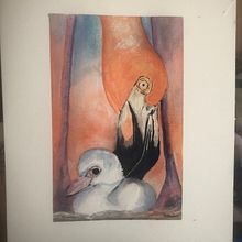 Flamingoes in Watercolour. Projekt z dziedziny  Malarstwo użytkownika Carolyn Newham - 25.09.2021