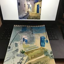 Mon projet du cours : Paysages urbains à l’aquarelle . % heliaspe tarafından hazırlanan Sulubo, Ve a Resim projesi - 09.25.2021