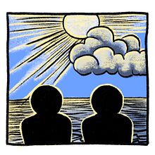 Sunset in 3 panels. Traditional illustration project by cahaus - 09.24.2021
