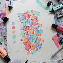 "In it for the long run". Lettering, H, and Lettering project by Snooze One - 08.10.2021