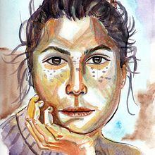 Mi Proyecto del curso: Cuaderno de retratos en acuarela. Painting, Watercolor Painting, Portrait Drawing, and Sketchbook project by jurokk_master - 09.27.2021