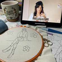 Mi Proyecto del curso: Bordado de imágenes de moda con needle felting. Un progetto di Ricamo di nancy.aular - 27.09.2021