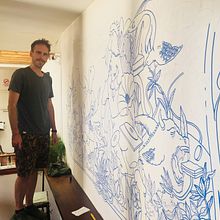 Mural Café Colmado. Un proyecto de Ilustración tradicional de Alvaro Arteaga - 27.09.2021