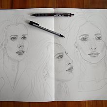 Mi Proyecto del curso: Sketchbook de retrato: explora el rostro humano. Sketching, Drawing, Portrait Drawing, Artistic Drawing, and Sketchbook project by Ana Karina Moreno - 09.28.2021