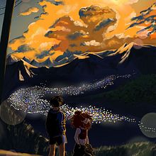 Sunset . Design, Ilustrație tradițională, Design de caractere, Arte plastice, Comic, Creativitate, Desen, Ilustrație digitală, Stor, telling, Artă conceptuală, Desen artistic, Desen digital și Manga de Lisa Pletneva - 01.06.2021