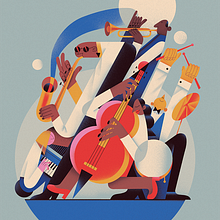 Jazz Album Cover. Traditional illustration project by Tania Yakunova - 09.28.2021
