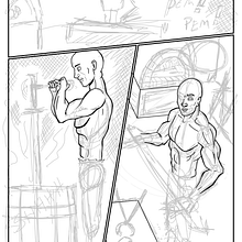 Página desenhada por mim para o curso de arte final do senhor Sergio Bleda. Comic, Design, Traditional illustration, 3D Modeling, Digital Illustration, Concept Art, 3D Character Design, Digital Painting, and Digital Drawing project by Bernardo Pulgatti - 05.29.2021