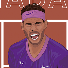 Ilustración Rafa Nadal . Un proyecto de Ilustración tradicional y Diseño gráfico de Ricardo Planelles - 28.09.2021