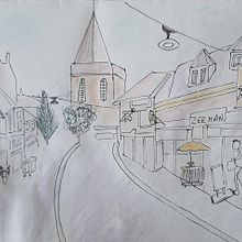 Ede in the Netherlands. Sketching project by Christine Dermul - 09.28.2021