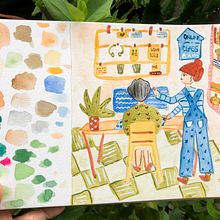 My project in Exploratory Sketchbook: Find Your Drawing Style course. Traditional illustration, Sketching, Creativit, Drawing, Watercolor Painting, Sketchbook, and Gouache Painting project by Naomi To - 09.30.2021