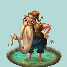 GNOMO. Traditional illustration, Character Design, Digital Illustration, and Digital Painting project by Araceli Salazar Casamayor - 09.30.2021