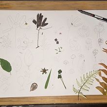 Meu projeto do curso: Sketchbook com carimbos feitos à mão. Traditional illustration, Pattern Design, Printing, and Sketchbook project by Gisele Franke - 10.08.2021
