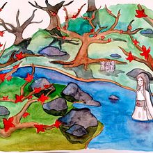 Mon projet du cours : Illustration à l’aquarelle dans le style japonais. Projekt z dziedziny  R, sunek, Trad, c, jna ilustracja i Malowanie akwarelą użytkownika fengry - 01.10.2021